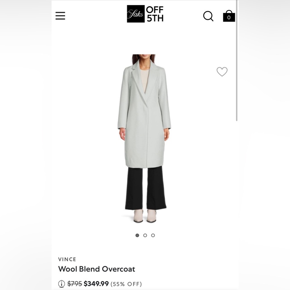 Vince Wool long coat - teal